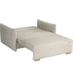 Viva Glov Ii Sofa Bed With Sleep Function Storage Container Chipboard Wooden Frame Springs 134X98X85Cm White - thumbnail 4