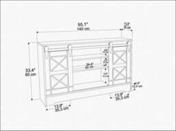 Decorotika Nisay Tv Stand Tv Unit For Tvs Up To 63 Inch Sapphire Oak And White - thumbnail 6