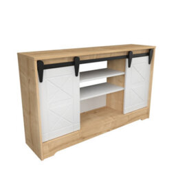 Decorotika Nisay Tv Stand Tv Unit For Tvs Up To 63 Inch Sapphire Oak And White - thumbnail 5