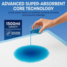 volila 25Pk Incontinence Bed Pads - 60X90Cm Soft Triple-Layer Disposable Sheets With Odour Control, Waterproof Backing, Fast Absorbency - thumbnail 3