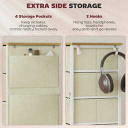 Fabric Chest Of Drawers, 5 Drawer Dresser For Bedroom, Beige - thumbnail 5