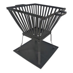 Thorness Heavy-Duty Outdoor Steel Fire Pit Basket With Ash Tray