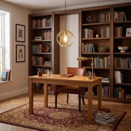 Happy Homewares Polished Plated Gold Spherical Pendant Light Shade With 4-Ring Design - thumbnail 6