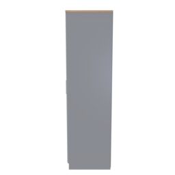 Sevilla Ready Assembled Traditional Matt Dusk Grey & Oak Large Double Wardrobe (H)1825mm (W)740mm (D)530mm - thumbnail 6