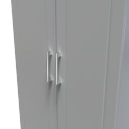 Sevilla Ready Assembled Traditional Matt Dusk Grey & Oak Large Double Wardrobe (H)1825mm (W)740mm (D)530mm - thumbnail 4