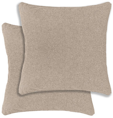 Enhanced Living Austin/dallas Textured Pair Of Natural Cushion Covers - 43X43Cm - Cases Only - image 1