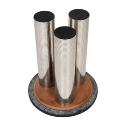 Round Coffee Tea Table Nesting Tables With Silverplatted Legs For Decoration In Living Room, Bedroom, Office, Balcony, Apartment - thumbnail 6