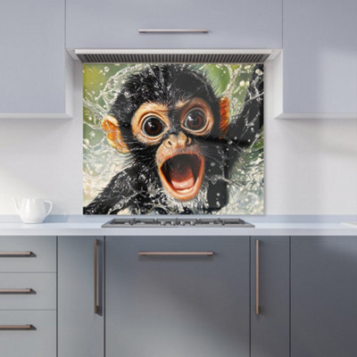 Warren Reed Designer Wide-Eyed Monkey's Splash Surprise Kitchen Splashback - image 1