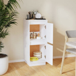 Walplus Sideboard White 31.5X34X75 Cm Solid Wood Pine - thumbnail 3