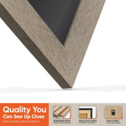 "AK Frames 25X17"" Aluminium Modern Vinyl Record Frame With Black Mount For 12 Inch Lp Cover & Disc - Overlapped Design" - thumbnail 3