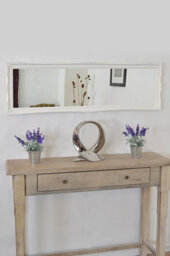 Mirroroutlet Fraser White Beaded Dress Mirror 122 X 41 Cm - thumbnail 6