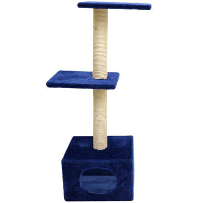 Superpetstoreuk247 3 Tier Hideout Cat Scratcher Multi Level Cat Tree With Sisal Posts Cozy Cubes And Perches For Indoor Cats And Large Breeds