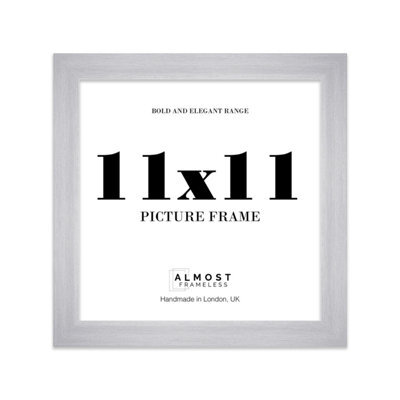 "20X20"" Silver Picture Frame - 20X20"" Square Frame With 19X19"" Mount For 20X20""/19X19"" Pictures Moderrn Style Thin Edge, 1 Pack" - image 1