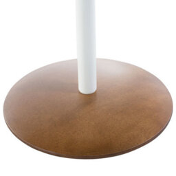 Beliani 40Cm Round Coffee Table With Hidden Storage Lid, Walnut Veneer, Steel Frame - Modern Scandinavian - thumbnail 7