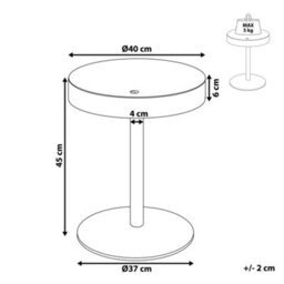 Beliani 40Cm Round Coffee Table With Hidden Storage Lid, Walnut Veneer, Steel Frame - Modern Scandinavian - thumbnail 3