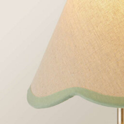 Valuelights Florie Linen Green Scallop Trim Mini Lamp Shade (D)19Cm - thumbnail 4
