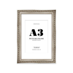 A3 Silver Ornate Picture Frame (42 X 29.7Cm) With Mount For A4 Poster, Photo, Artwork, Gallery Wall Or Print - thumbnail 1