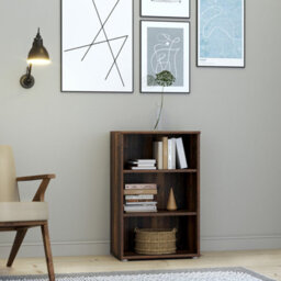 Furniture To Go Essential Low Narrow 2 Shelf Bookcase In Vintage Oak - thumbnail 4
