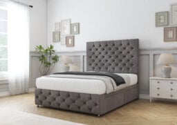 "Comfort Florida Slate Naples Divan Bed Base 4 Drawers - 26"" Strutted  & 12"" Footboard 5' King" - thumbnail 4