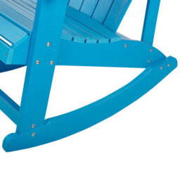 Wyld And Coco Everwood Garden Rocking Chair Blue Faux-Wood Slatted Outdoor - W76 X D94 X H100Cm - thumbnail 4