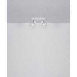 Luminosa Lighting Luminosa Tokki Twin Ceiling Spotlight White Matt Clear Glass Shade 2X E14 - thumbnail 7