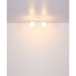 Luminosa Lighting Luminosa Tokki Twin Ceiling Spotlight White Matt Clear Glass Shade 2X E14 - thumbnail 6