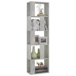 Berkfield Book Cabinet/room Divider Concrete Grey 45X24X159 Cm Engineered Wood - thumbnail 3