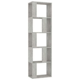 Berkfield Book Cabinet/room Divider Concrete Grey 45X24X159 Cm Engineered Wood - thumbnail 2