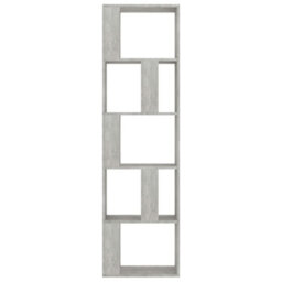 Berkfield Book Cabinet/room Divider Concrete Grey 45X24X159 Cm Engineered Wood - thumbnail 5