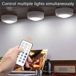 6 Pcs  Rgb Color Led Cabinet Lights With Remote Control For Home And Wardrobe - thumbnail 2