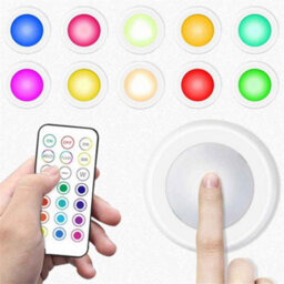 6 Pcs  Rgb Color Led Cabinet Lights With Remote Control For Home And Wardrobe - thumbnail 3