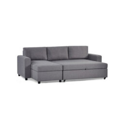 Julian Bowen Angel Sofabed With Storage - Light Grey - thumbnail 5