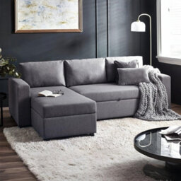 Julian Bowen Angel Sofabed With Storage - Light Grey - thumbnail 1