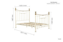 Birlea Bronte Double Bed Frame In Cream - thumbnail 9