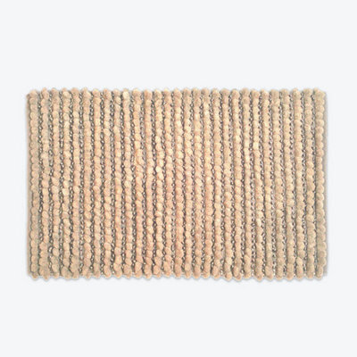 Allure Bath Fashions Sparkle Chunky Bobble Non Slip Bath Mat - Beige - image 1