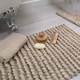 Allure Bath Fashions Sparkle Chunky Bobble Non Slip Bath Mat - Beige - thumbnail 2