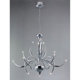 Luminosa Lighting Luminosa Llamas Pendant 15 Light G4 Polished Chrome, Not Led/cfl Compatible - thumbnail 2
