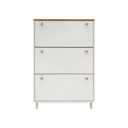 Hygrad Built to Survive 3 Drawer Shoe Cabinet Storage Cupboard Footwear Stand Organizer Rack Wooden Unit - thumbnail 1