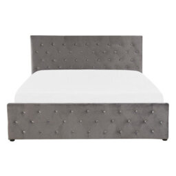 Beliani Ottoman Bed Velvet Amiens 140 X 200 Cm (Eu Double) Grey - thumbnail 7
