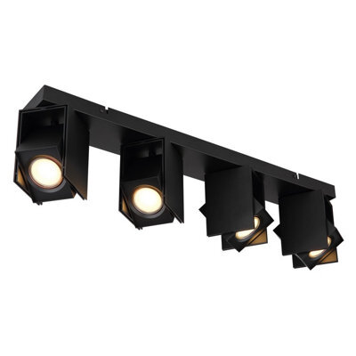 Luminosa Lighting Luminosa Rory Ceiling Spotlight Bar Matt Black 4X Gu10 - image 1