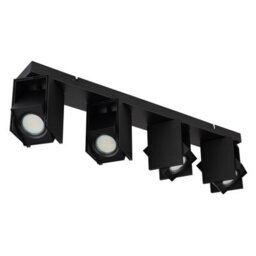 Luminosa Lighting Luminosa Rory Ceiling Spotlight Bar Matt Black 4X Gu10 - thumbnail 2