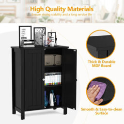Costway Bathroom Floor Cabinet Freestanding With 2 Doors - thumbnail 6