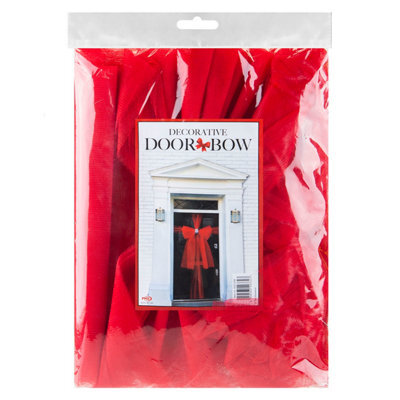 Door Bow Christmas Decoration X 1 52Cm X 35. 1Cm X 5. 9Cm Red - image 1