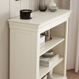 The Furniture Market Wilmslow White Painted Small Low Compact Adjustable 2 Shelf Bookcase - thumbnail 5