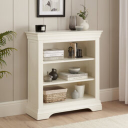 The Furniture Market Wilmslow White Painted Small Low Compact Adjustable 2 Shelf Bookcase - thumbnail 2