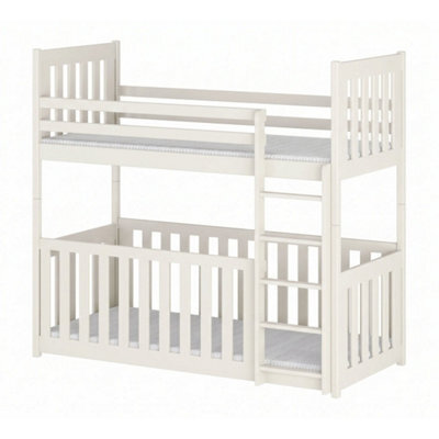 Arte Cotton Wooden Bunk Bed With Cot Bed & 2 Bonnell Mattresses 90 X 190 Cm - image 1