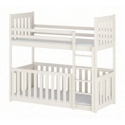 Arte Cotton Wooden Bunk Bed With Cot Bed & 2 Bonnell Mattresses 90 X 190 Cm - thumbnail 1