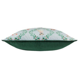 Evans Lichfield Christmas Dog Friends Printed Velvet Feather Rich Cushion - thumbnail 3