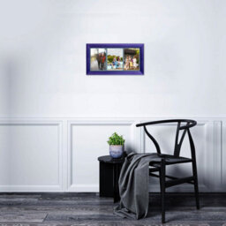 AK Frames 16X8 Purple Classic Multi Photo Frame With Pompadour Mount - Holds 3 Apertures (3X) 7X5 Photos - thumbnail 3