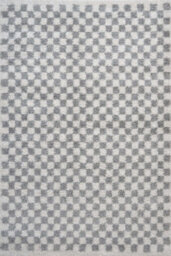 The Rugs Moodi Shaggy Grey Mulberry Rug Runner Tartan Thick High Pile For Living Rooms, Bedrooms, Hallways, Kitchens - thumbnail 1